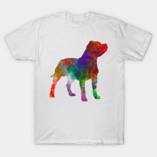 Staffordshire Bull Terrier in watercolor T-Shirt